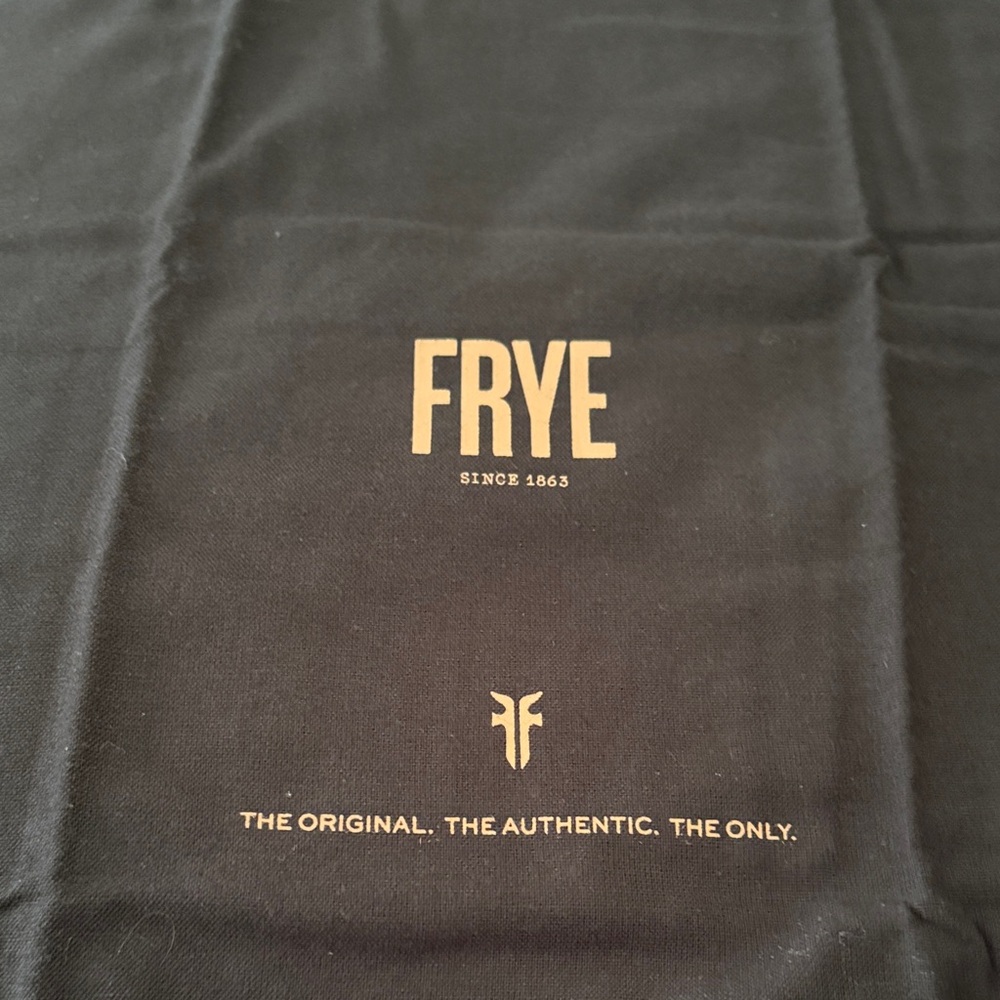 Frye Black Tote with Gold Logo